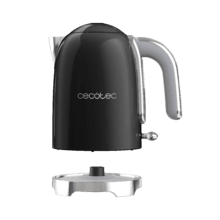 Thermosense Oval Black Hervidor de agua de 1,7 litros, cuerpo de acero inoxidable y con 2200 W.