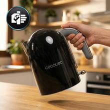 Thermosense Oval Black Hervidor de agua de 1,7 litros, cuerpo de acero inoxidable y con 2200 W.