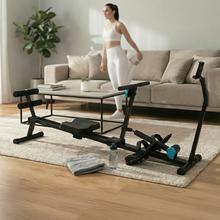 Drumfit Rower CompactROW El remo de fitness es ideal para entrenamientos completos en casa. Gracias a su resistencia hidráulica ajustable en 12 niveles, puedes adaptar la intensidad a tu nivel y progresión. Soporta hasta 110 kg de usuario y su diseño plegable permite guardarlo fácilmente, optimizando el espacio. Perfecto para fortalecer brazos, espalda y mejorar la resistencia cardiovascular de manera segura y efectiva.