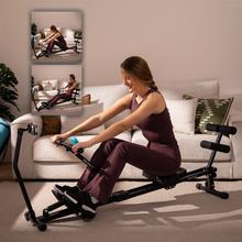 Drumfit Rower CompactROW El remo de fitness es ideal para entrenamientos completos en casa. Gracias a su resistencia hidráulica ajustable en 12 niveles, puedes adaptar la intensidad a tu nivel y progresión. Soporta hasta 110 kg de usuario y su diseño plegable permite guardarlo fácilmente, optimizando el espacio. Perfecto para fortalecer brazos, espalda y mejorar la resistencia cardiovascular de manera segura y efectiva.