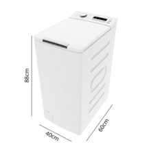 Bolero DressCode Top 750 Inverter Lavadora de carga superior de de 7,5kg, clase A, Motor Inverter Plus y 1200 rpm programables, con 15 programas y SteamMax, Delay Start, Drum Clean, MyFav, función Silence, KidLock y aclarado extra