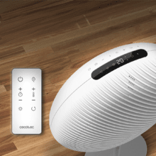 ReadyWarm 2100 Sun Chauffage céramique sur pied de 2000 W avec écran LED, contrôle tactile et thermostat réglable. Télécommande, oscillation et 2 puissances.