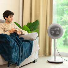 ReadyWarm 2100 Sun Calefactor cerámico de pie de 2000W con pantalla LED, control táctil, y termostato ajustable. Incluye control remoto, oscilación y 2 potencias.