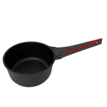 Cazo 16cm, Colección Gourmet+Cazo de 16 cm, apta inducción y todas las cocinas. Construcción de aluminio fundido de 5,5mm con fondo termodifusor encapsulado. Triple capa de revestimiento antiadherente ILAG de la mejor calidad libre de PFOAs.