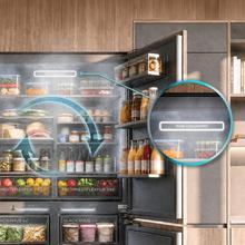 Bolero CoolSilver 4D BI 526 Select D Frigorífico Combi Puertas French Door Integrable Premium con Acabados Inox Interiores, Ventilación Frontal-Inferior, Profundidad Inferior a 60cm, Estantes de Metal y Cristal, Pure CoolMatrix, CryoFreeze PAD, Ultra Fast Freezing -35ºC, Display Full Color, Total NoFrost y Compresor Inverter Plus
