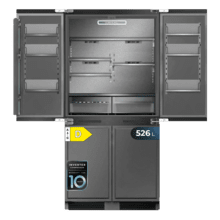 Bolero CoolSilver 4D BI 526 Select D Frigorífico Combi Puertas French Door Integrable Premium con Acabados Inox Interiores, Ventilación Frontal-Inferior, Profundidad Inferior a 60cm, Estantes de Metal y Cristal, Pure CoolMatrix, CryoFreeze PAD, Ultra Fast Freezing -35ºC, Display Full Color, Total NoFrost y Compresor Inverter Plus