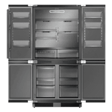 Bolero CoolSilver 4D BI 526 Select D Frigorífico Combi Puertas French Door Integrable Premium con Acabados Inox Interiores, Ventilación Frontal-Inferior, Profundidad Inferior a 60cm, Estantes de Metal y Cristal, Pure CoolMatrix, CryoFreeze PAD, Ultra Fast Freezing -35ºC, Display Full Color, Total NoFrost y Compresor Inverter Plus