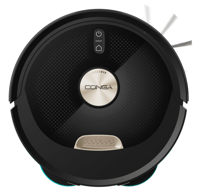 Conga Y100 X-Treme Robot aspirador con Navegación láser. 20000 Pa de presión de succión. Cubre hasta 220 m². Cepillo de silicona especial para casas con mascotas. Base de autovaciado con bolsa de polvo.