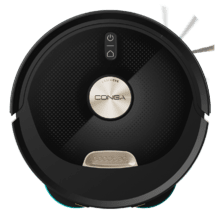 Conga Y100 X-Treme Robot aspirador con Navegación láser. 20000 Pa de presión de succión. Cubre hasta 220 m². Cepillo de silicona especial para casas con mascotas. Base de autovaciado con bolsa de polvo.