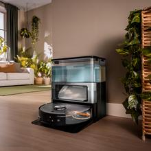 Conga X100 X-Treme Robot aspirateur avec système de nettoyage adaptatif. Puissance d'aspiration de 20000 Pa, base 4 en 1 avec désinfection. Intelligence artificielle avec caméra. Tissus rotatifs et soulevables. Brosse latérale et tissu extensible. Application avec vidéo manager.