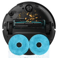 Conga X100 X-Treme Robot aspirateur avec système de nettoyage adaptatif. Puissance d'aspiration de 20000 Pa, base 4 en 1 avec désinfection. Intelligence artificielle avec caméra. Tissus rotatifs et soulevables. Brosse latérale et tissu extensible. Application avec vidéo manager.