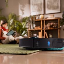 Conga X100 X-Treme Robot aspirateur avec système de nettoyage adaptatif. Puissance d'aspiration de 20000 Pa, base 4 en 1 avec désinfection. Intelligence artificielle avec caméra. Tissus rotatifs et soulevables. Brosse latérale et tissu extensible. Application avec vidéo manager.