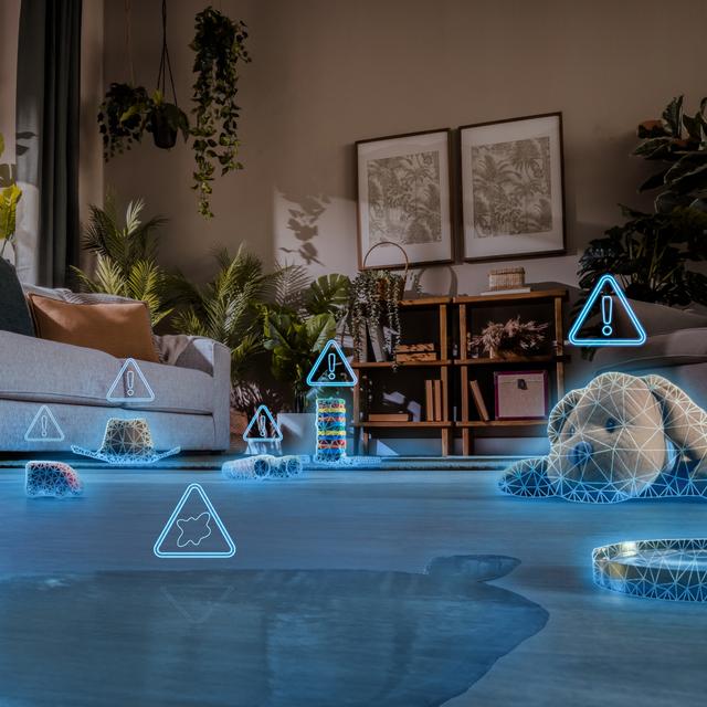 Conga X100 X-Treme Robot aspirateur avec système de nettoyage adaptatif. Puissance d'aspiration de 20000 Pa, base 4 en 1 avec désinfection. Intelligence artificielle avec caméra. Tissus rotatifs et soulevables. Brosse latérale et tissu extensible. Application avec vidéo manager.