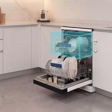 Bolero Aguazero 4350 Lavavajillas blanco de 45cm, 9 cubiertos, motor Inverter Plus Duo, clase D, Panel Touch, 4 programas, Autoclean, Delay Start, filtro antibacteriano y cesta para cubiertos