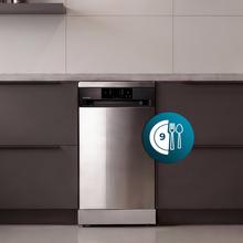 Bolero Aguazero 4350 Inox Lavavajillas inox de 45cm, 9 cubiertos, motor Inverter Plus Duo, Panel Touch, 4 programas, Autoclean, Delay Start, filtro antibacteriano y cesta para cubiertos