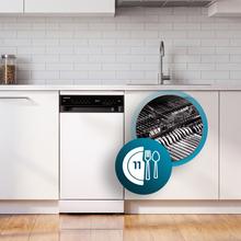 Bolero Aguazero 4360 Lava-louças branco de 45cm, 11 serviços, motor Inverter Plus Duo, classe D, Painel Touch, 6 programas, funções Super Dry, Save+, AutoClean, Delay Star, com bandeja para talheres, filtro ABT e ChildLock