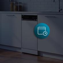 Bolero Aguazero 4360Lave-vaisselle blanc de 45 cm avec capacité pour 11 couverts, classe D, moteur Inverter Plus Duo, écran tactile, 6 programmes, fonctions Super Dry, Save+, AutoClean, Delay Start, tiroir à couverts, filtre ABT et ChildLock
