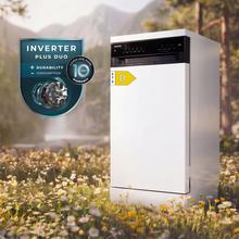 Bolero Aguazero 4360Lave-vaisselle blanc de 45 cm avec capacité pour 11 couverts, classe D, moteur Inverter Plus Duo, écran tactile, 6 programmes, fonctions Super Dry, Save+, AutoClean, Delay Start, tiroir à couverts, filtre ABT et ChildLock