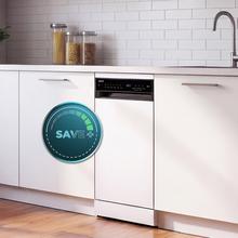Bolero Aguazero 4360 Lava-louças branco de 45cm, 11 serviços, motor Inverter Plus Duo, classe D, Painel Touch, 6 programas, funções Super Dry, Save+, AutoClean, Delay Star, com bandeja para talheres, filtro ABT e ChildLock