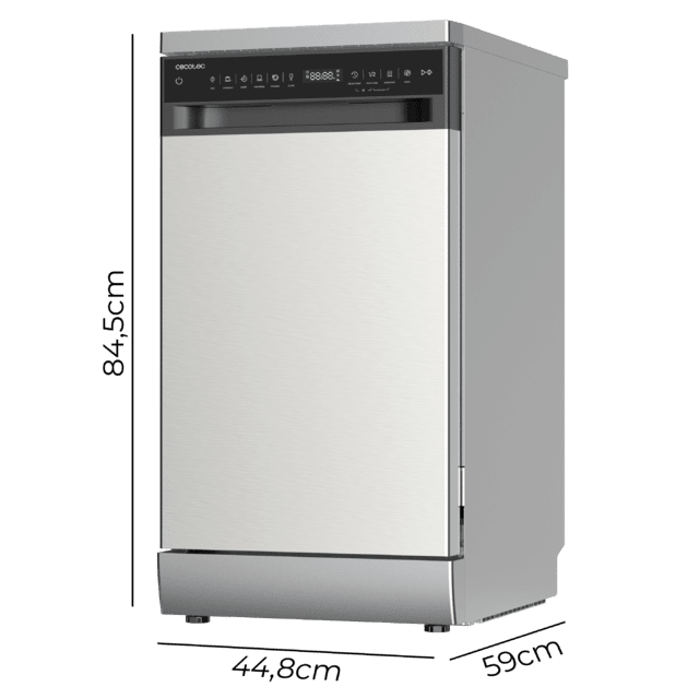 Bolero Aguazero 4360 Inox Lava-lou�as inox de 45 cm, 11 servi�os, motor Inverter Plus Duo, classe D, Painel T�til, 6 programas, fun��es Super Dry, Save+, AutoClean, Delay Start, com cesto para talheres, filtro ABT e ChildLock