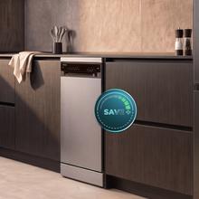 Bolero Aguazero 4360 Inox Lava-louças inox de 45 cm, 11 serviços, motor Inverter Plus Duo, classe D, Painel Tátil, 6 programas, funções Super Dry, Save+, AutoClean, Delay Start, com cesto para talheres, filtro ABT e ChildLock