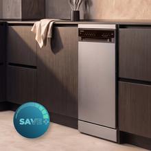 Bolero Aguazero 4360 Inox Lavavajillas inox de 45cm, 11 cubiertos, motor Inverter Plus Duo, clase D, Panel Touch, 6 programas, funciones Super Dry, Save+, AutoClean, Delay Star, con bandeja para cubiertos, filtro ABT y ChildLock