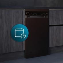Bolero Aguazero 4360 Dark Lavavajillas dark inox de 45cm, 11 cubiertos, motor Inverter Plus Duo, clase D, Panel Touch, 6 programas, funciones Super Dry, Save+, AutoClean, Delay Star, con bandeja para cubiertos, filtro ABT y ChildLock