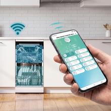 Bolero Aguazero 4560 Connected Lave-vaisselle blanc de 45 cm avec capacité pour 11 couverts, classe C, moteur Inverter Plus Duo, écran tactile, 6 programmes, Wi-Fi, O2Dry, Dual Zone Wash, Super Dry, Save+, AutoClean, Delay Start, tiroir à couverts, filtre ABT et ChildLock