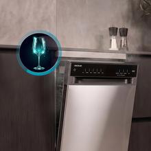 Bolero Aguazero 4560 Inox Connected Lave-vaisselle inox de 45 cm avec capacité pour 11 couverts, classe C, moteur Inverter Plus Duo, écran tactile, 6 programmes, Wi-Fi, O2Dry, Dual Zone Wash, Super Dry, Save+, AutoClean, Delay Start, tiroir à couverts, filtre ABT et ChildLock