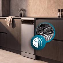 Bolero Aguazero 4560 Inox Connected Lave-vaisselle inox de 45 cm avec capacité pour 11 couverts, classe C, moteur Inverter Plus Duo, écran tactile, 6 programmes, Wi-Fi, O2Dry, Dual Zone Wash, Super Dry, Save+, AutoClean, Delay Start, tiroir à couverts, filtre ABT et ChildLock