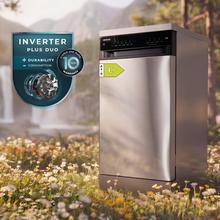 Bolero Aguazero 4560 Inox Connected Lave-vaisselle inox de 45 cm avec capacité pour 11 couverts, classe C, moteur Inverter Plus Duo, écran tactile, 6 programmes, Wi-Fi, O2Dry, Dual Zone Wash, Super Dry, Save+, AutoClean, Delay Start, tiroir à couverts, filtre ABT et ChildLock