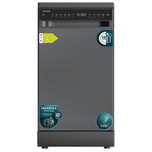 Bolero Aguazero 4560 Dark Connected Lavavajillas dark inox de 45cm, 11 cubiertos, clase C, motor Inverter Plus Duo, Panel Touch, 6 programas, WIFI, O2Dry, Dual Zone Wash, Super Dry, Save+, AutoClean, Delay Start, con bandeja para cubiertos, filtro ABT y ChildLock