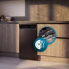 Bolero Aguazero 4560 Dark Connected Lavavajillas dark inox de 45cm, 11 cubiertos, clase C, motor Inverter Plus Duo, Panel Touch, 6 programas, WIFI, O2Dry, Dual Zone Wash, Super Dry, Save+, AutoClean, Delay Start, con bandeja para cubiertos, filtro ABT y ChildLock