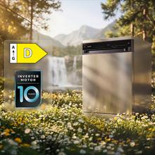 Bolero Aguazero 6205 Inox Lavavajillas inox de 60CM, 13 cubiertos, clase D, Inverter Plus Duo, Panel Touch, 6 programas, Extra Hygiene, Super Dry, Save+, Half Load, Silent Wash, AutoClean, Extra Rapid, Delay Start, filtro ABT y ChildLock