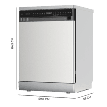 Bolero Aguazero 6205 Inox Lavavajillas inox de 60CM, 13 cubiertos, clase D, Inverter Plus Duo, Panel Touch, 6 programas, Extra Hygiene, Super Dry, Save+, Half Load, Silent Wash, AutoClean, Extra Rapid, Delay Start, filtro ABT y ChildLock