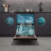 Bolero Aguazero 6205 Dark Lavavajillas dark inox de 60CM, 13 cubiertos, clase D, Inverter Plus Duo, Panel Touch, 6 programas, Extra Hygiene, Super Dry, Save+, Half Load, Silent Wash, AutoClean, Extra Rapid, Delay Start, filtro ABT y ChildLock