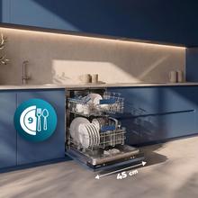 Bolero Aguazero 4250 Full-BI Máquina de lavar loiça integrável de 45 cm, 9 serviços, classe D, motor Inverter Plus Duo, 6 programas, Início Diferido, Luz SideView e cesto para talheres