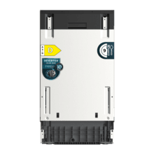 Bolero Aguazero 4250 Full-BI Lave-vaisselle de 45 cm avec capacité pour 9 couverts, classe D, moteur Inverter Plus Duo, 6 programmes, départ différé, SideView Light et panier à couverts.