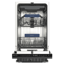 Bolero Aguazero 4270 Full-BI Lave-vaisselle encastrable de 45 cm, avec capacité pour 11 couverts, classe D, moteur Inverter Plus Duo, 6 programmes, panneau tactile, FloorView Light, Super Dry, Half Load, Save+, AutoClean, Delay Start et panier supérieur pour couverts.