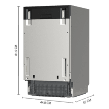 Bolero Aguazero 4570 Full-BI Connected Lave-vaisselle encastrable de 45 cm, avec capacité pour 11 couverts, classe C, moteur Inverter Plus Duo, 7 programmes, SlidePrecision Pro 90, panneau tactile, connectivité Wi-Fi, Smart Wash, séchage auto open O2Dry et Super Dry, FloorView Light, Save+, Half Load, AutoClean, Dual Zone Wash, Delay Start, panier supérieur réglable et panier supérieur pour couverts.