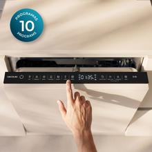 Bolero Aguazero 4570 Full-BI Connected Lavavajillas integrable de 45cm, 11 cubiertos, clase C, motor Inverter Plus Duo, 7 programas, SlidePrecision Pro 90, Panel Touch, conectividad Wi-Fi, Smart Wash, secado auto open O2Dry y Super Dry, FloorView Light, Save+, Half Load, AutoClean, Dual Zone Wash, Delay Start, bandeja superior ajustable y bandeja superior para cubiertos