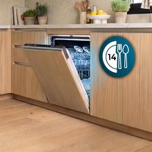 Bolero Aguazero 6250 Full-BI Máquina de lavar loiça integrável 60 cm, 14 talheres, classe D, motor Inverter Plus Duo, 6 programas, cuba de aço inoxidável, Delay Start, tabuleiro superior ajustável e cesto para talheres