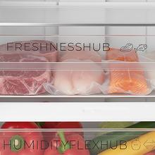 Bolero CoolMarket Combi 322i White D Cecotec - Frigorífico combi con acabado blanco Premium, 322L, Ancho 59,5cm, Alto 185,5cm, Tecnología Total NoFrost, Multi Airflow, HumidityFlex HUB y Puerta Reversible - Iluminación LED, Display Interior y Clase D.