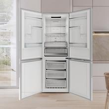 Bolero CoolMarket Combi 322i White D Cecotec - Frigorífico combi con acabado cristal blanco Premium, 322L, Ancho 59,5cm, Alto 185,5cm, Tecnología Total NoFrost, Multi Airflow, HumidityFlex HUB y Puerta Reversible - Iluminación LED, Display Interior y Clase D.