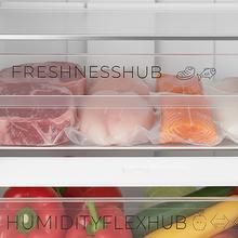 Bolero CoolMarket Combi 322i Inox D Cecotec - Frigorífico Combi con acabado metalizado Inox Premium, 322L, Ancho 59,5cm, Alto 185,5cm, Tecnología Total NoFrost, Multi Airflow, HumidityFlex HUB y Puerta Reversible - Iluminación LED, Display Interior y Clase D.