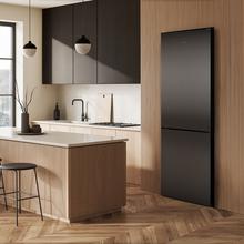 Bolero CoolMarket Combi 322i Dark D - Frigorífico Combi con acabado metalizado Inox Oscuro, 322L, Ancho 59,5cm, Alto 185,5cm, Tecnología Total NoFrost, Multi Airflow, HumidityFlex HUB y Puerta Reversible - Iluminación LED, Display Interior y Clase D.