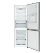 Bolero CoolMarket Combi 322i WD Inox D - Frigorífico Combi Acero Inoxidable con Dispensador de Agua, 322L, Ancho 59,5cm, Alto 185,5cm, Total NoFrost, Multi Airflow, HumidityFlex HUB y Puerta Reversible - Iluminación LED y Display Interior