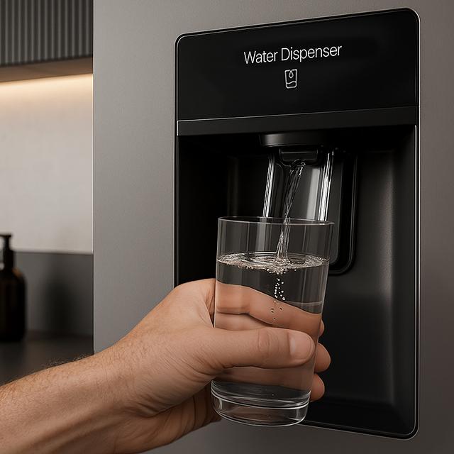 Bolero CoolMarket Combi 322i WD Inox D - Frigorífico Combi Acero Inoxidable con Dispensador de Agua, 322L, Ancho 59,5cm, Alto 185,5cm, Total NoFrost, Multi Airflow, HumidityFlex HUB y Puerta Reversible - Iluminación LED y Display Interior