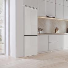 Bolero CoolMarket Combi 322i White Glass D Cecotec - Frigorífico combi con acabado cristal blanco  Premium, 322L, Ancho 59,5cm, Alto 185,5cm, Tecnología Total NoFrost, Multi Airflow, HumidityFlex HUB y Puerta Reversible - Iluminación LED y Display Interior