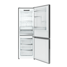 Bolero CoolMarket Combi 322i Grey Glass D Cecotec - Frigorífico Combi Cristal Gris, 322L, Ancho 59,5cm, Alto 185,5cm, Total NoFrost, Multi Airflow, HumidityFlex HUB y Puerta Reversible - Iluminación LED y Display Interior